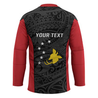 Personalised PNG Sandaun Province Hockey Jersey Bird of Paradise Tattoo Flag Motif LT9 - Polynesian Pride