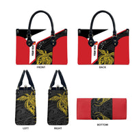 Personalised PNG Sandaun Province Leather Bag Bird of Paradise Tattoo Flag Motif LT9 - Polynesian Pride