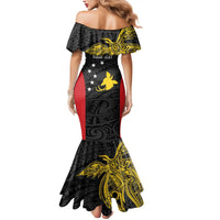 Personalised PNG Sandaun Province Mermaid Dress Bird of Paradise Tattoo Flag Motif LT9 - Polynesian Pride