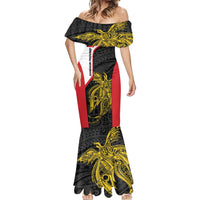 Personalised PNG Sandaun Province Mermaid Dress Bird of Paradise Tattoo Flag Motif LT9 - Polynesian Pride