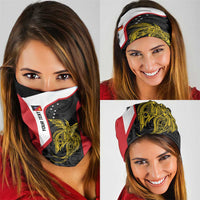 Personalised PNG Sandaun Province Neck Gaiter Bird of Paradise Tattoo Flag Motif LT9 - Polynesian Pride