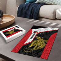 Personalised PNG Sandaun Province Puzzle Bird of Paradise Tattoo Flag Motif LT9 - Polynesian Pride