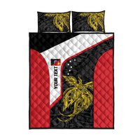 Personalised PNG Sandaun Province Quilt Bed Set Bird of Paradise Tattoo Flag Motif LT9 - Polynesian Pride