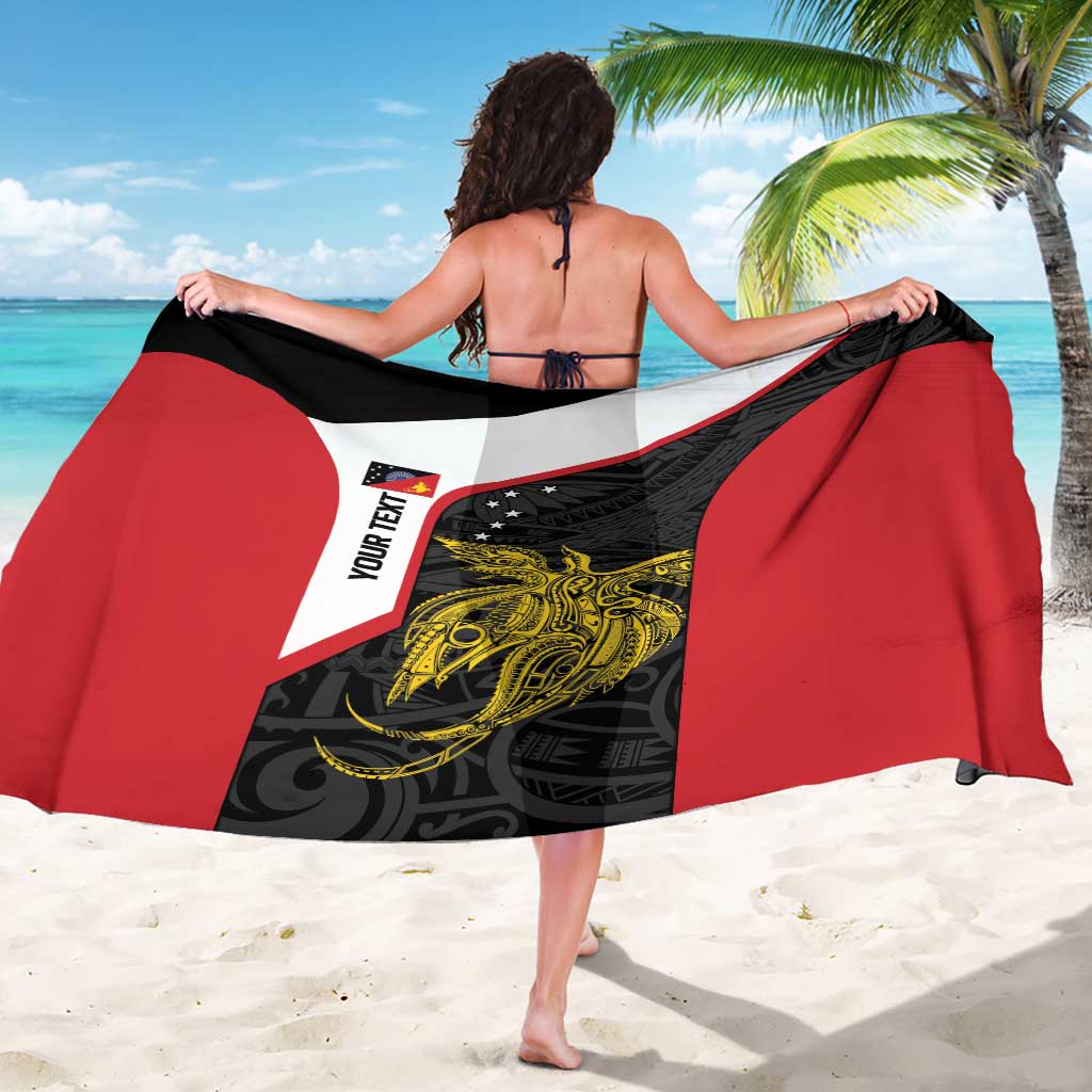 Personalised PNG Sandaun Province Sarong Bird of Paradise Tattoo Flag Motif LT9 - Polynesian Pride