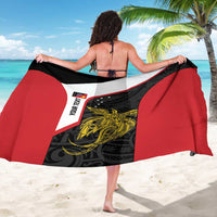 Personalised PNG Sandaun Province Sarong Bird of Paradise Tattoo Flag Motif LT9 - Polynesian Pride