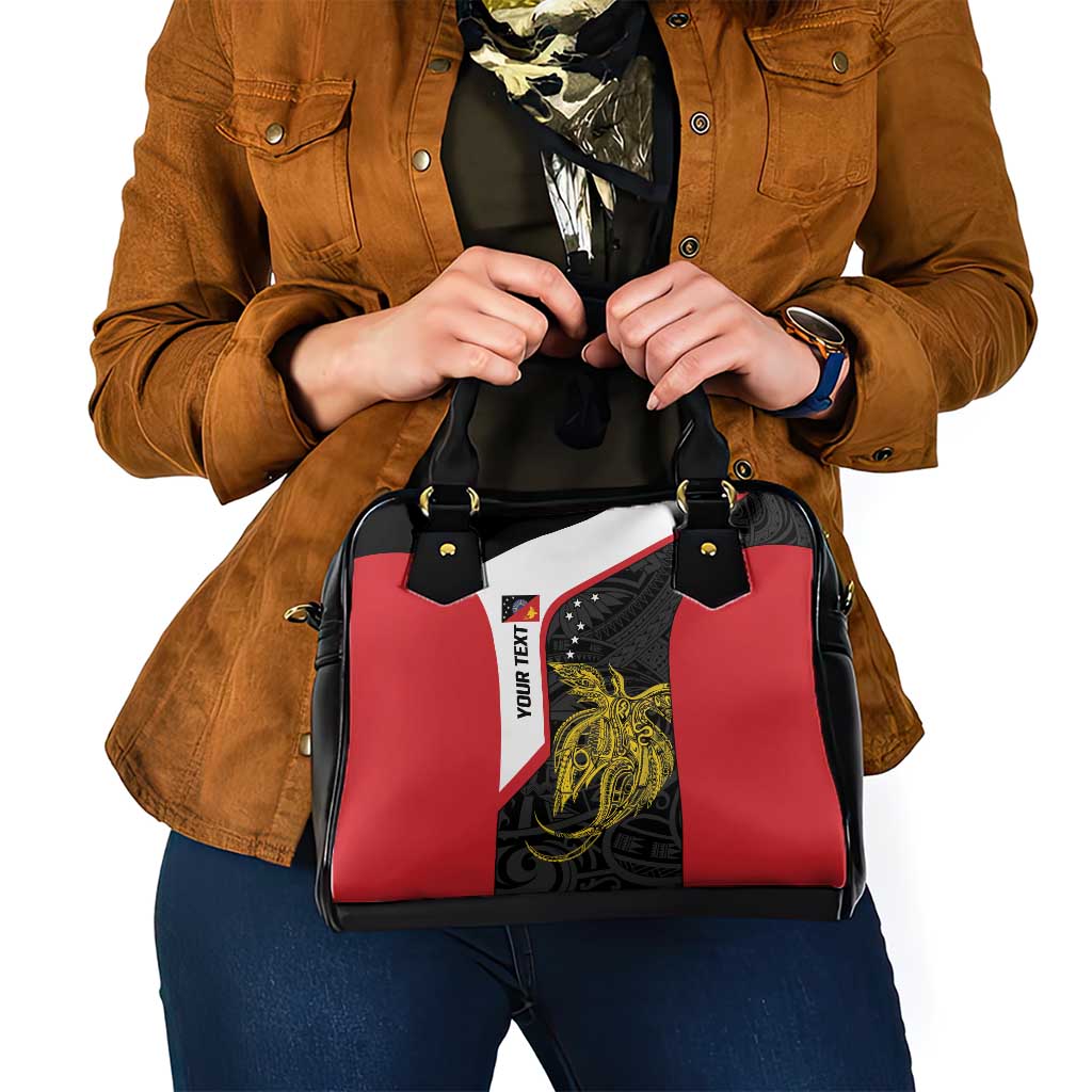 Personalised PNG Sandaun Province Shoulder Handbag Bird of Paradise Tattoo Flag Motif LT9 - Polynesian Pride