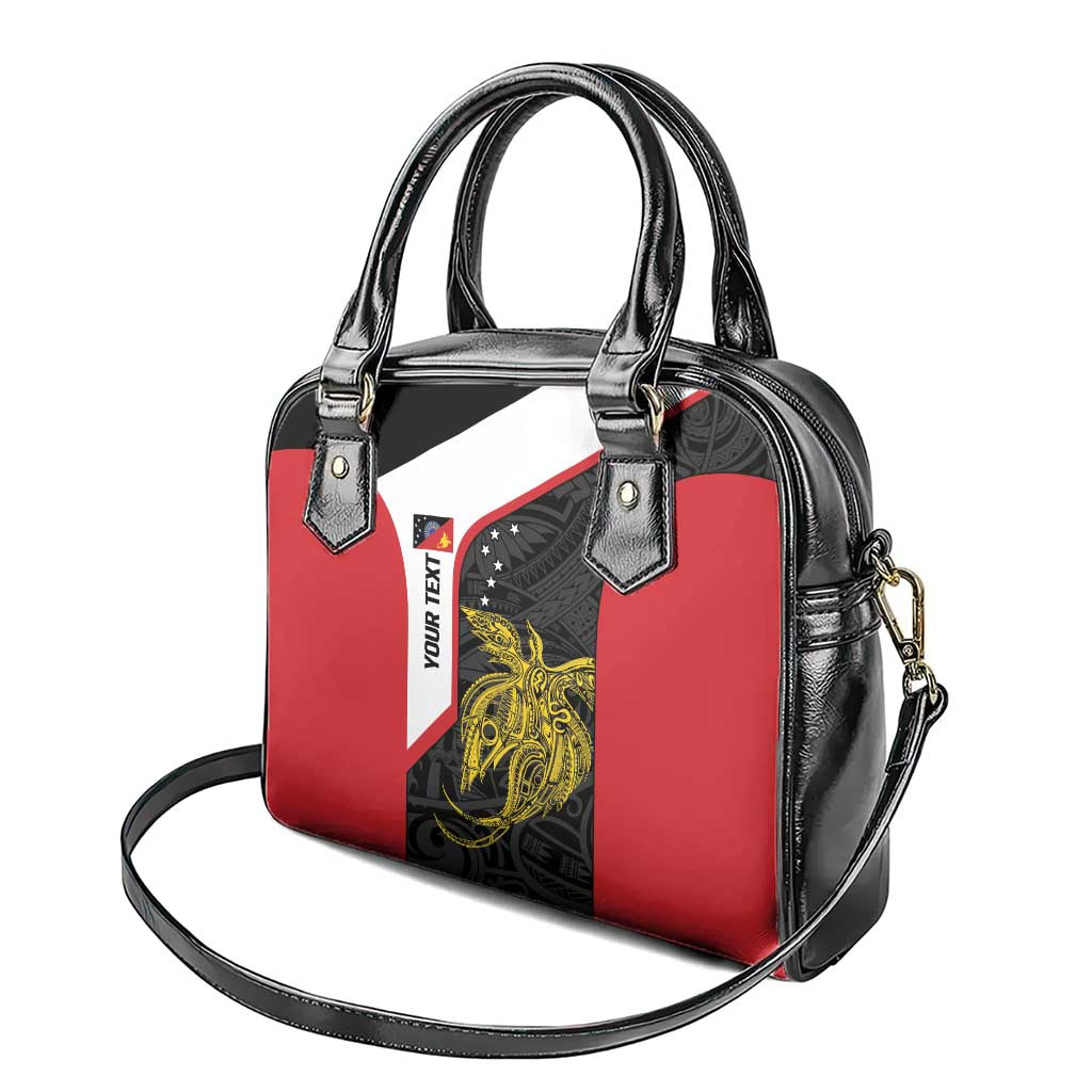 Personalised PNG Sandaun Province Shoulder Handbag Bird of Paradise Tattoo Flag Motif LT9 - Polynesian Pride