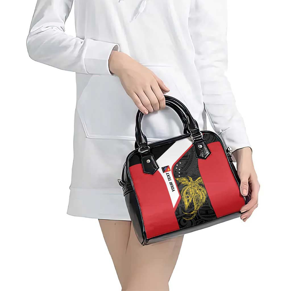 Personalised PNG Sandaun Province Shoulder Handbag Bird of Paradise Tattoo Flag Motif LT9 - Polynesian Pride