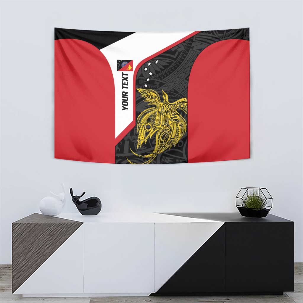 Personalised PNG Sandaun Province Tapestry Bird of Paradise Tattoo Flag Motif LT9 - Polynesian Pride