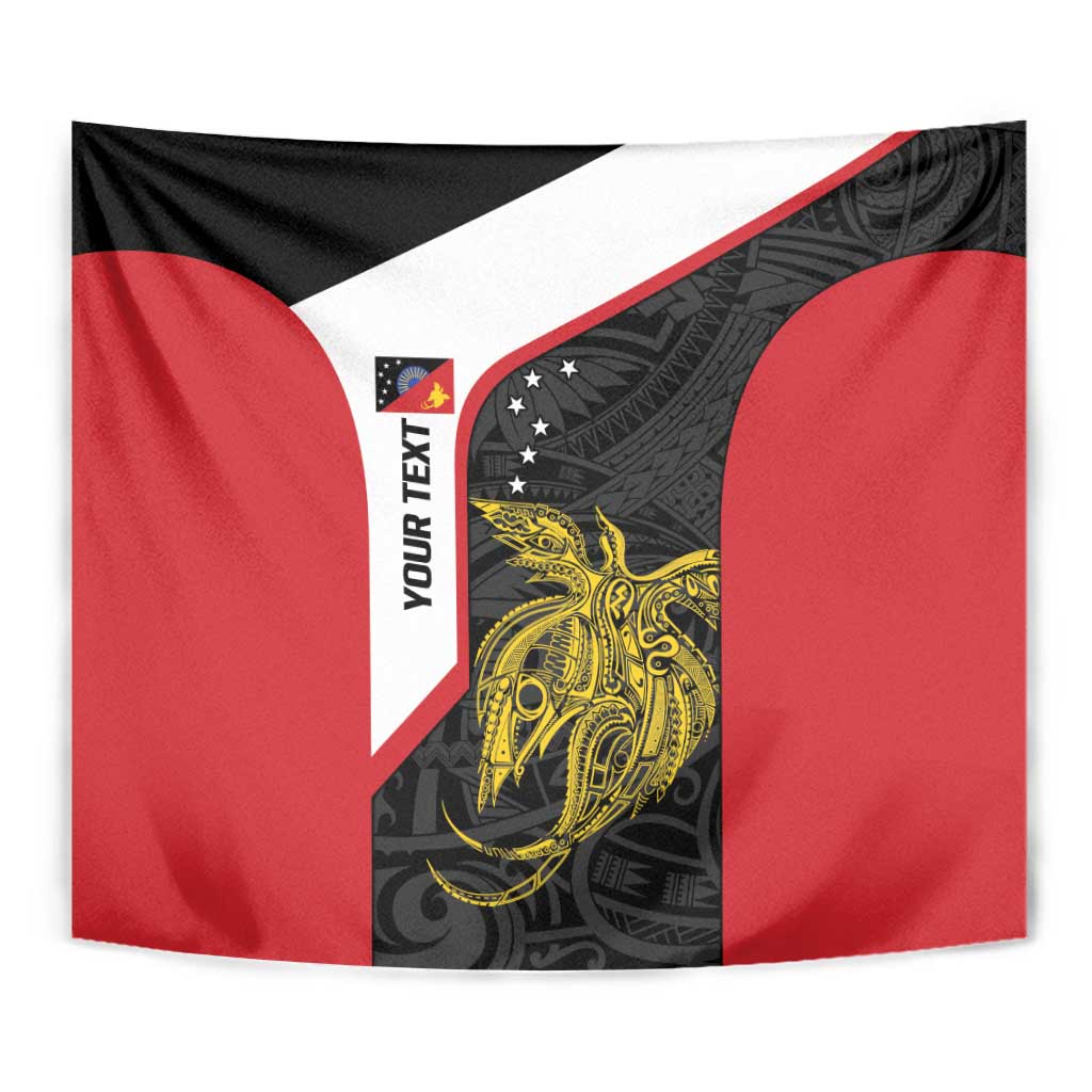Personalised PNG Sandaun Province Tapestry Bird of Paradise Tattoo Flag Motif LT9 - Polynesian Pride