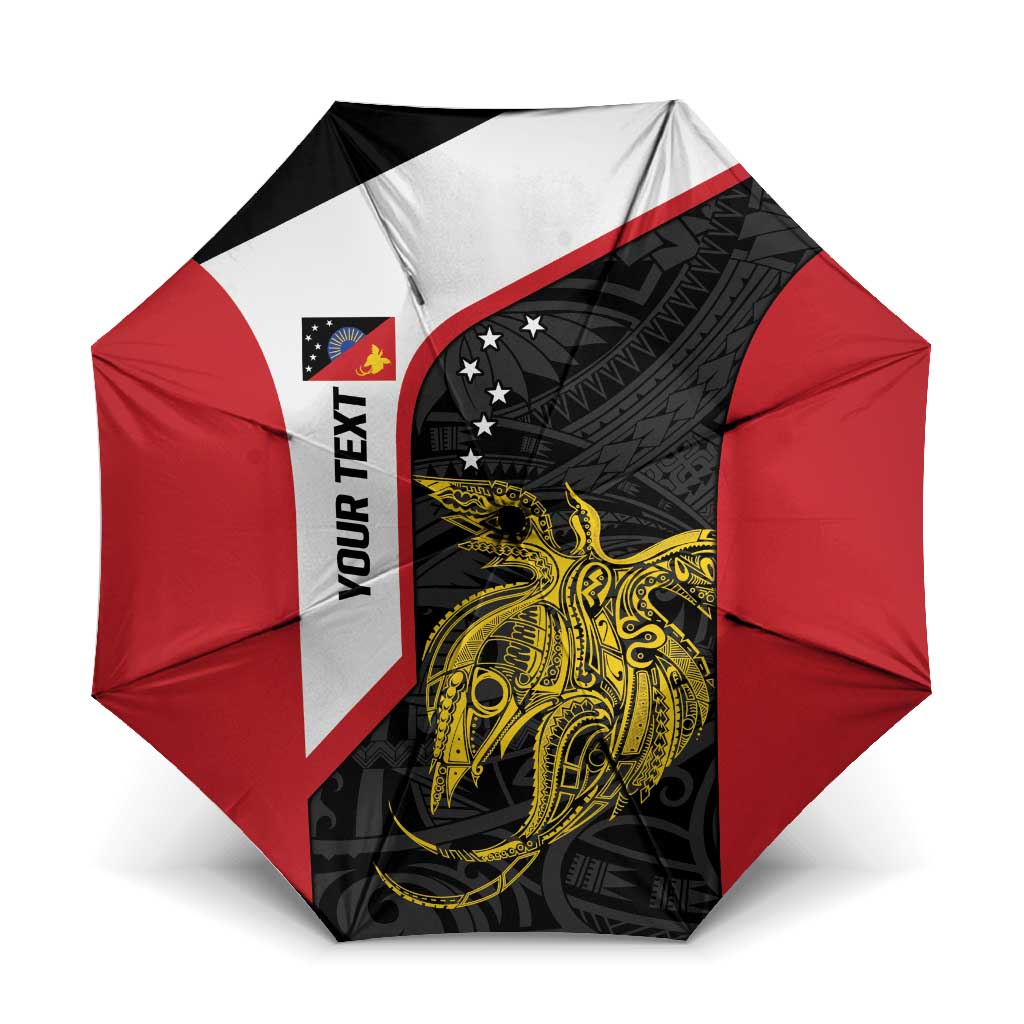 Personalised PNG Sandaun Province Umbrella Bird of Paradise Tattoo Flag Motif LT9 One Size Folded 11.42 inch Opened Diameter 37.4 inch Red - Polynesian Pride