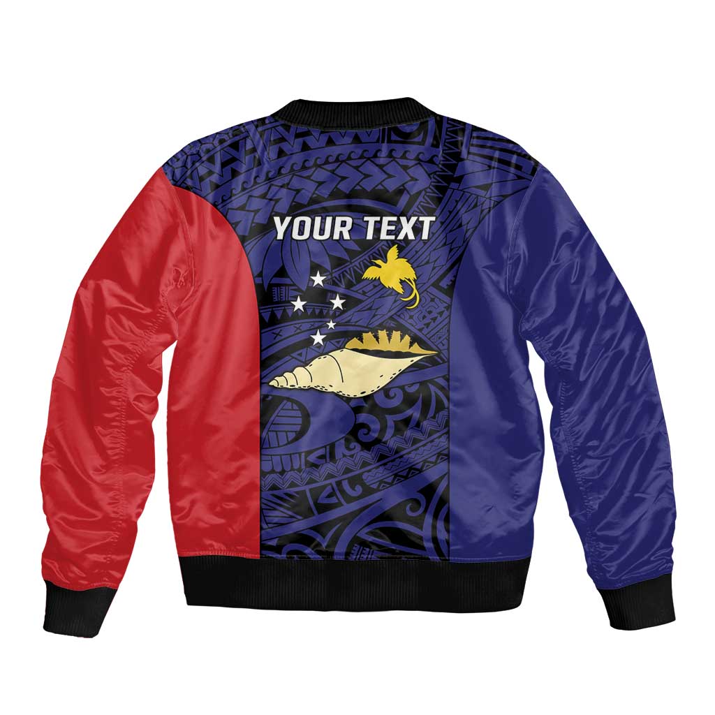 Personalised PNG West New Britain Province Bomber Jacket Bird of Paradise Tattoo Flag Motif LT9 - Polynesian Pride