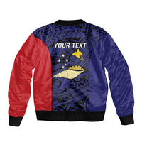 Personalised PNG West New Britain Province Bomber Jacket Bird of Paradise Tattoo Flag Motif LT9 - Polynesian Pride