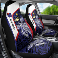 Personalised PNG West New Britain Province Car Seat Cover Bird of Paradise Tattoo Flag Motif LT9 - Polynesian Pride
