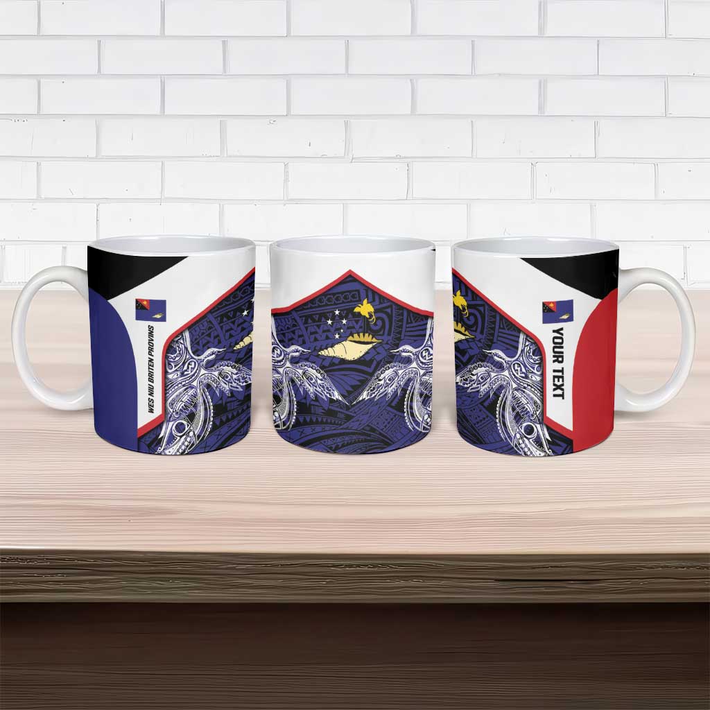 Personalised PNG West New Britain Province Ceramic Mug Bird of Paradise Tattoo Flag Motif LT9 - Polynesian Pride