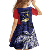 Personalised PNG West New Britain Province Family Matching Off Shoulder Maxi Dress and Hawaiian Shirt Bird of Paradise Tattoo Flag Motif LT9 - Polynesian Pride