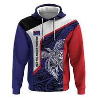 Personalised PNG West New Britain Province Hoodie Bird of Paradise Tattoo Flag Motif LT9 Pullover Hoodie Blue - Polynesian Pride