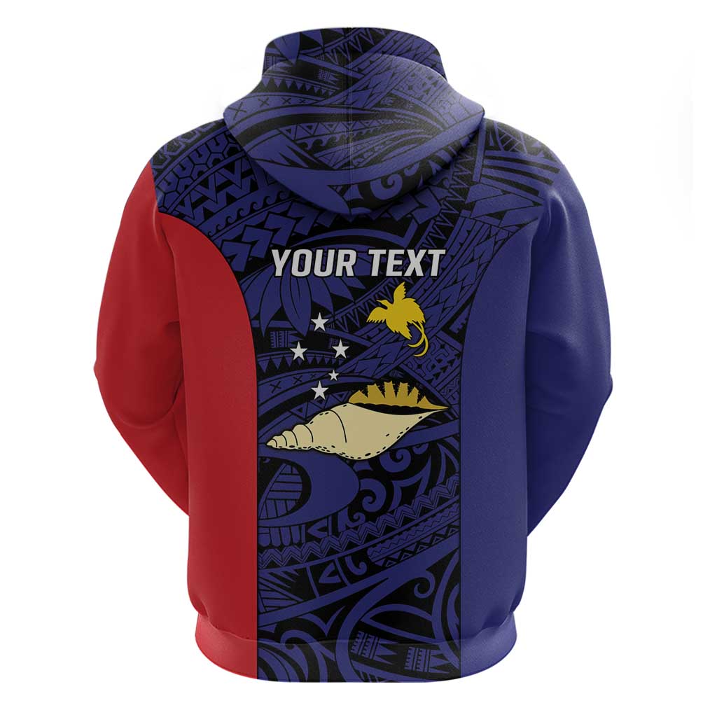 Personalised PNG West New Britain Province Hoodie Bird of Paradise Tattoo Flag Motif LT9 - Polynesian Pride