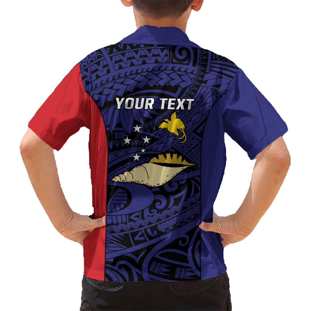 Personalised PNG West New Britain Province Kid Hawaiian Shirt Bird of Paradise Tattoo Flag Motif LT9 - Polynesian Pride