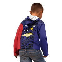 Personalised PNG West New Britain Province Kid Hoodie Bird of Paradise Tattoo Flag Motif LT9 - Polynesian Pride