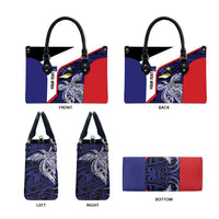 Personalised PNG West New Britain Province Leather Bag Bird of Paradise Tattoo Flag Motif LT9 - Polynesian Pride
