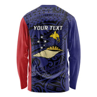 Personalised PNG West New Britain Province Long Sleeve Shirt Bird of Paradise Tattoo Flag Motif LT9 - Polynesian Pride