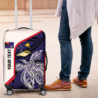 Personalised PNG West New Britain Province Luggage Cover Bird of Paradise Tattoo Flag Motif LT9 Blue - Polynesian Pride