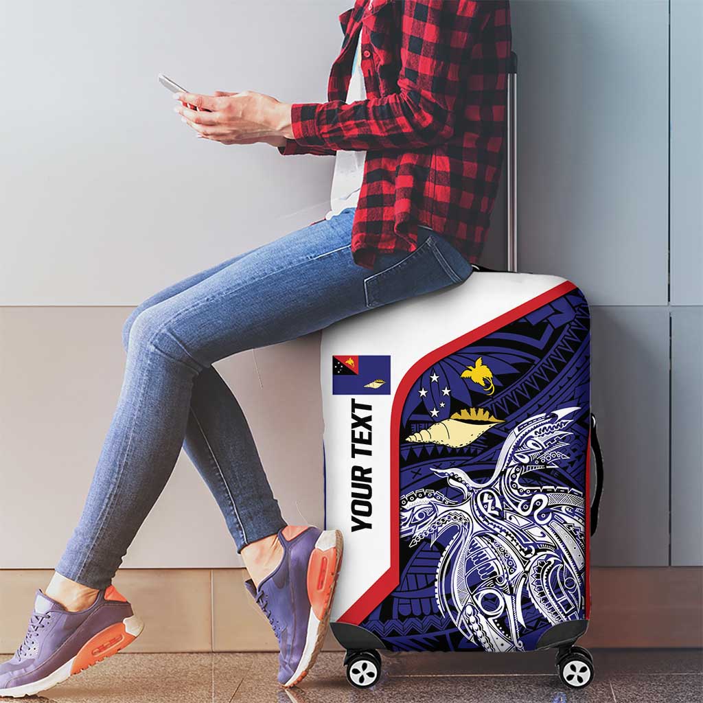 Personalised PNG West New Britain Province Luggage Cover Bird of Paradise Tattoo Flag Motif LT9 - Polynesian Pride