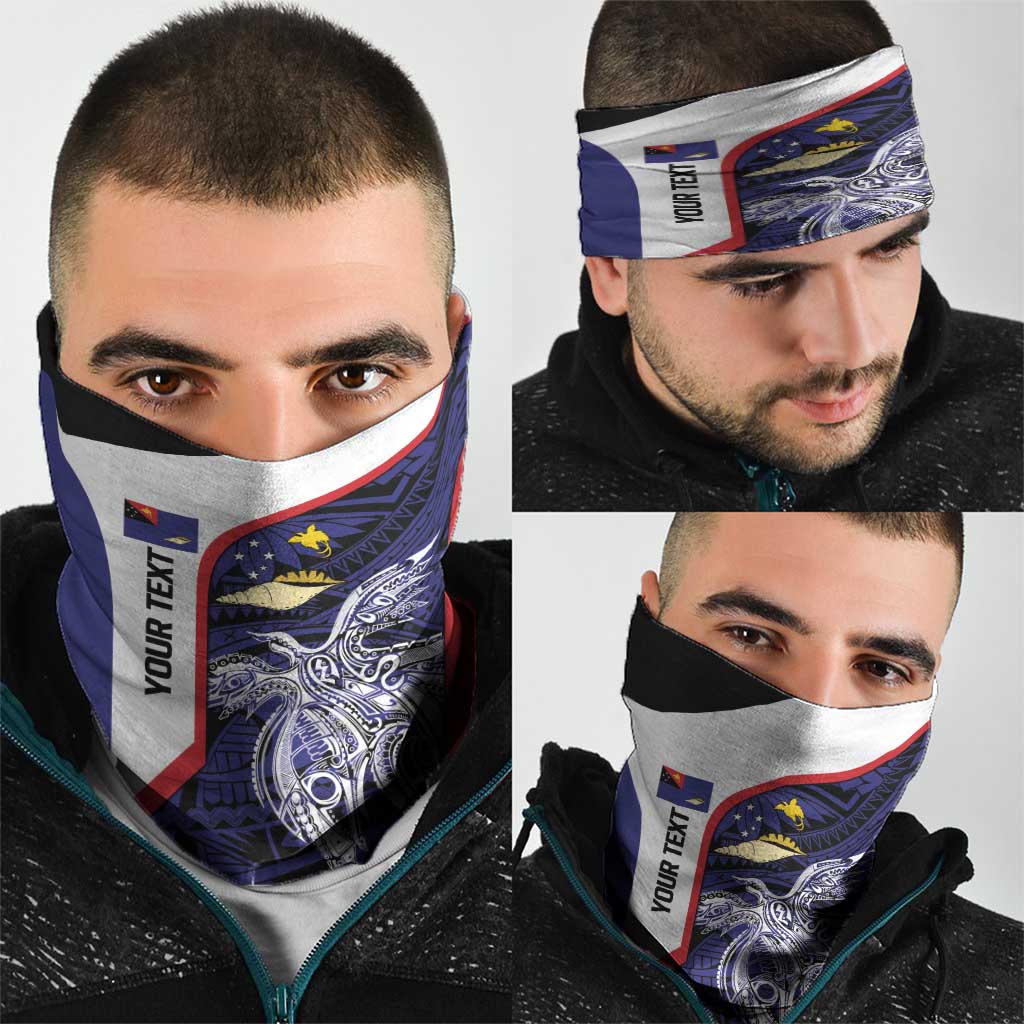 Personalised PNG West New Britain Province Neck Gaiter Bird of Paradise Tattoo Flag Motif LT9 - Polynesian Pride