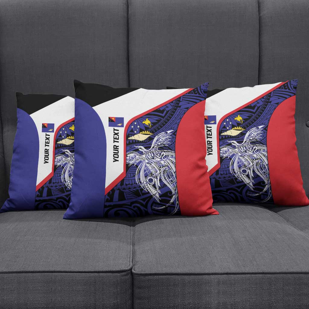 Personalised PNG West New Britain Province Pillow Cover Bird of Paradise Tattoo Flag Motif LT9 - Polynesian Pride