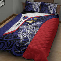 Personalised PNG West New Britain Province Quilt Bed Set Bird of Paradise Tattoo Flag Motif LT9 - Polynesian Pride