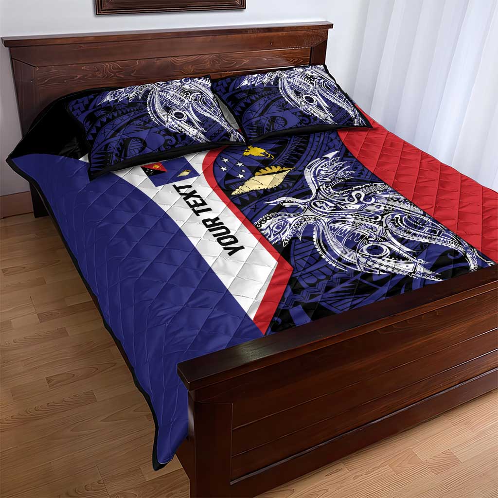 Personalised PNG West New Britain Province Quilt Bed Set Bird of Paradise Tattoo Flag Motif LT9 - Polynesian Pride