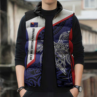 Personalised PNG West New Britain Province Sleeveless Puffer Jacket Bird of Paradise Tattoo Flag Motif LT9 - Polynesian Pride