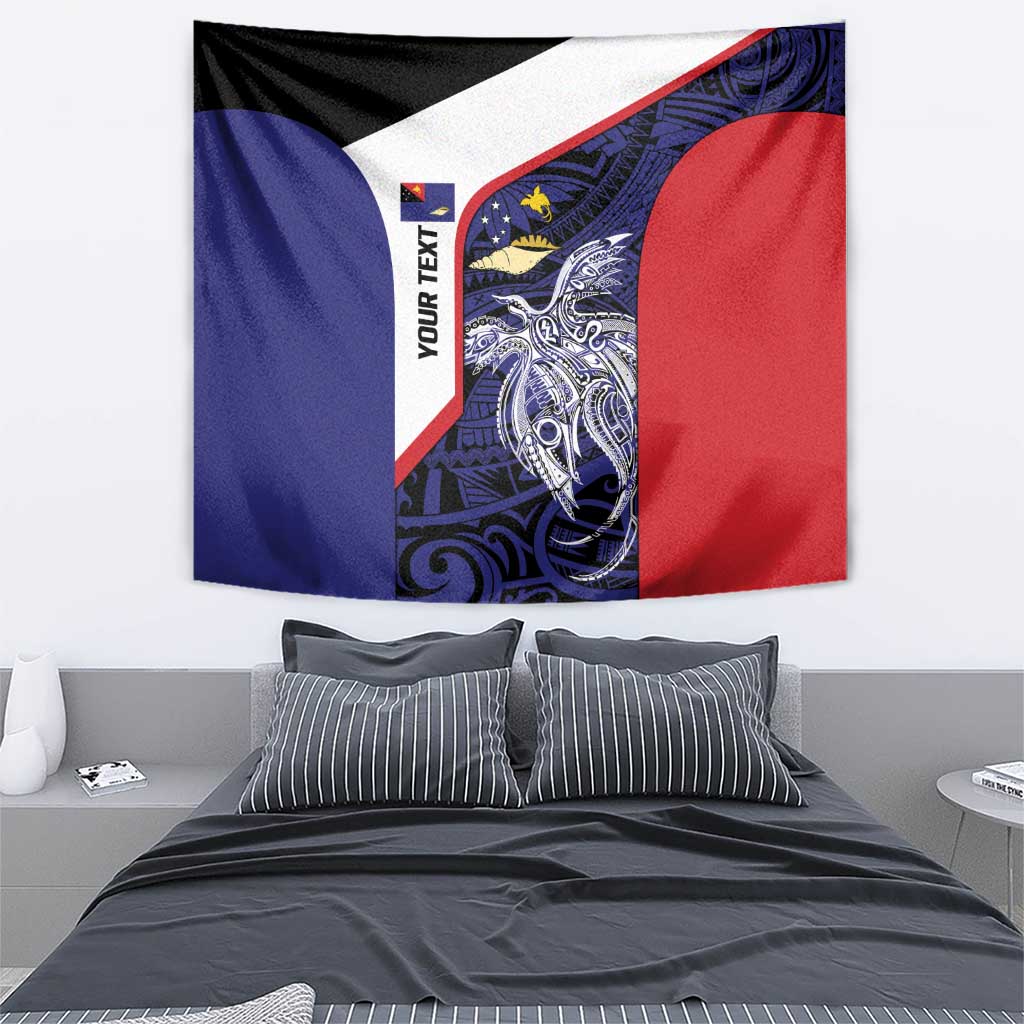 Personalised PNG West New Britain Province Tapestry Bird of Paradise Tattoo Flag Motif LT9 - Polynesian Pride