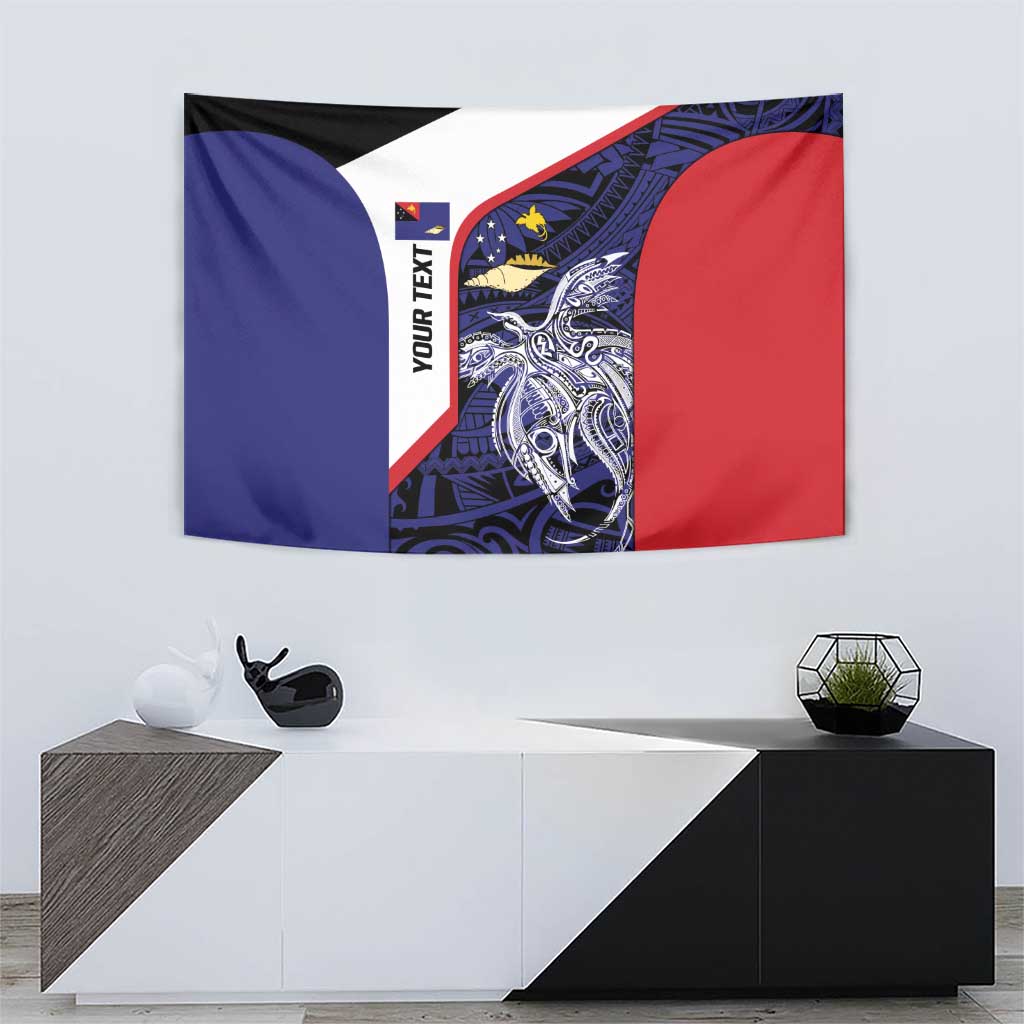 Personalised PNG West New Britain Province Tapestry Bird of Paradise Tattoo Flag Motif LT9 - Polynesian Pride