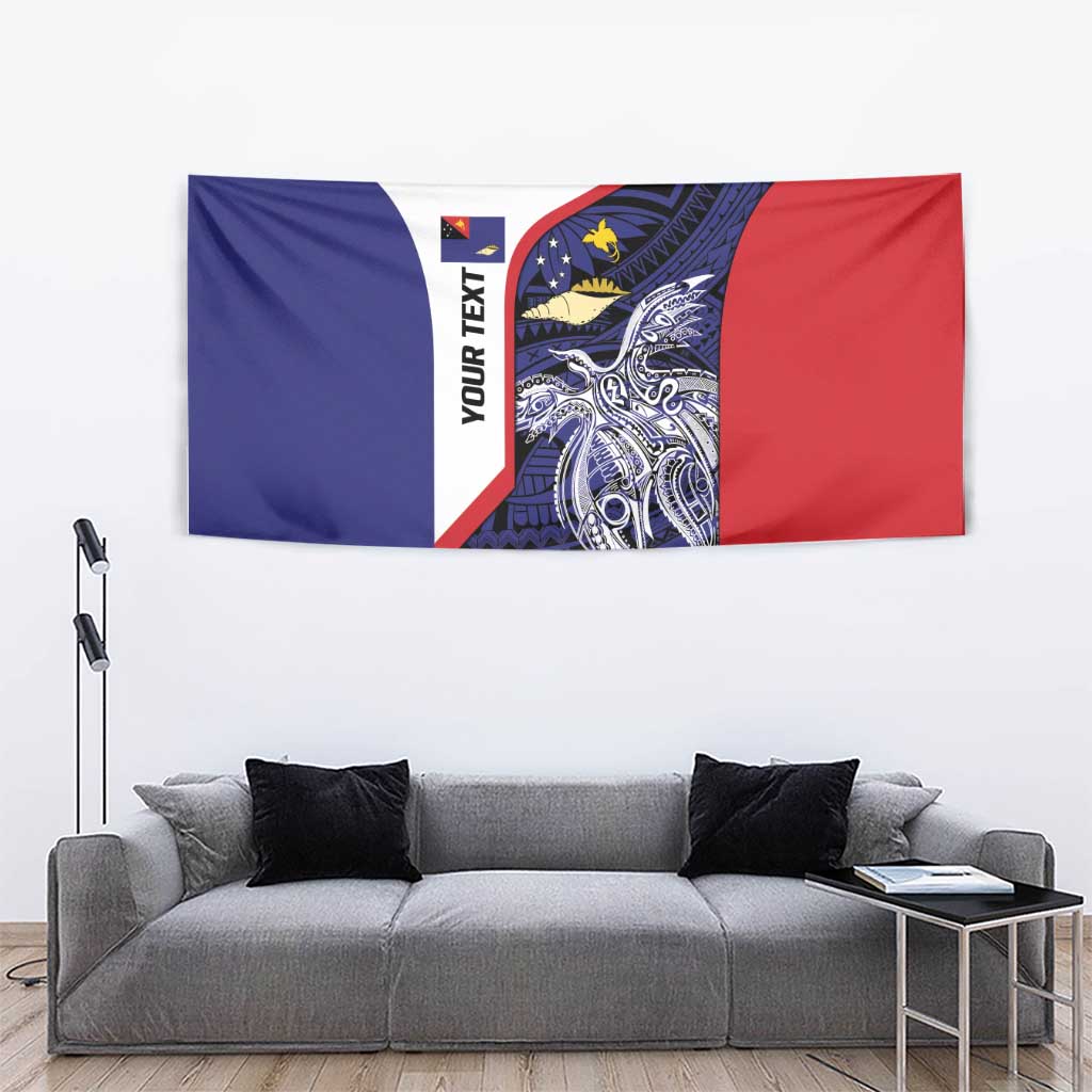 Personalised PNG West New Britain Province Tapestry Bird of Paradise Tattoo Flag Motif LT9 - Polynesian Pride