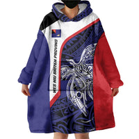 Personalised PNG West New Britain Province Wearable Blanket Hoodie Bird of Paradise Tattoo Flag Motif LT9 - Polynesian Pride
