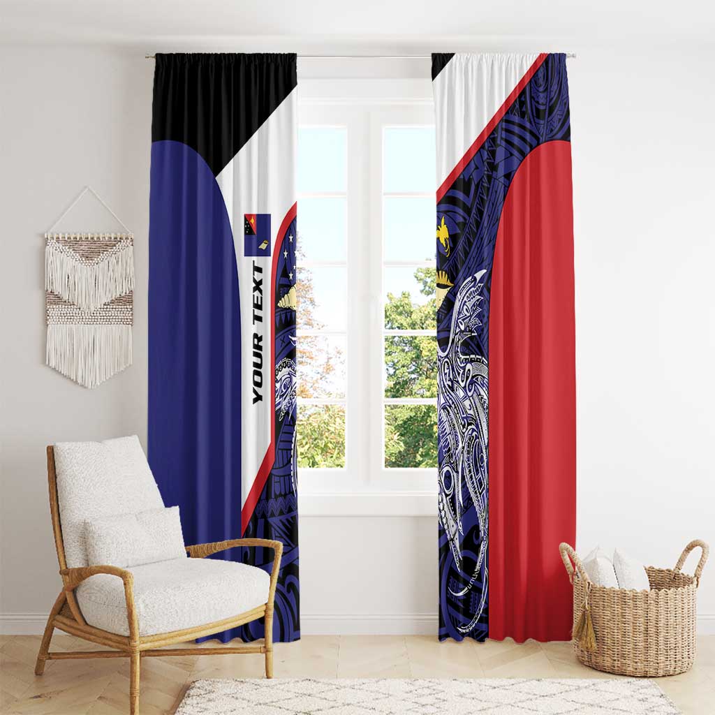 Personalised PNG West New Britain Province Window Curtain Bird of Paradise Tattoo Flag Motif LT9 - Polynesian Pride
