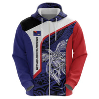 Personalised PNG West New Britain Province Zip Hoodie Bird of Paradise Tattoo Flag Motif LT9 - Polynesian Pride
