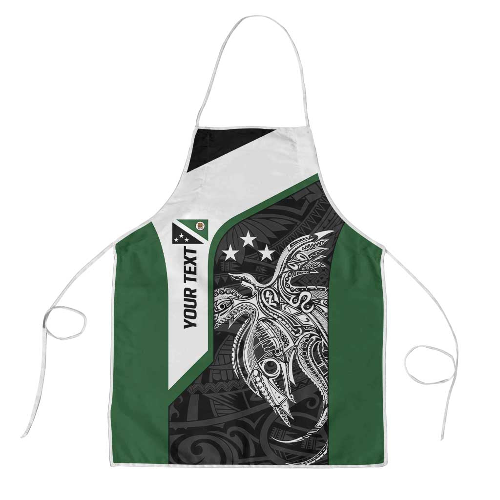 Personalised PNG Western Highlands Province Apron Bird of Paradise Tattoo Flag Motif LT9 Green - Polynesian Pride