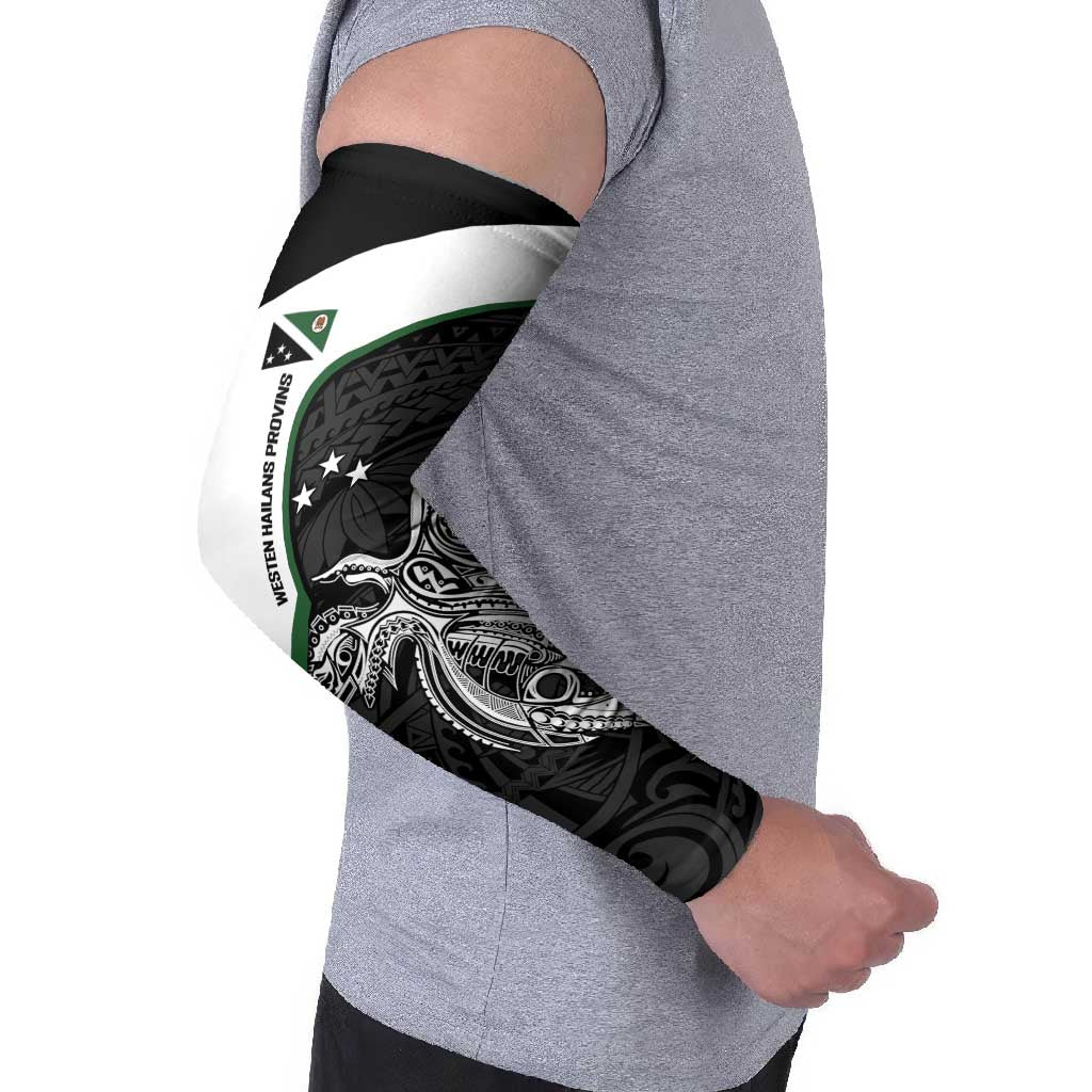 Personalised PNG Western Highlands Province Arm Sleeves Bird of Paradise Tattoo Flag Motif LT9 - Polynesian Pride