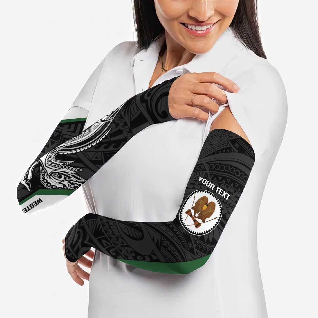 Personalised PNG Western Highlands Province Arm Sleeves Bird of Paradise Tattoo Flag Motif LT9 - Polynesian Pride