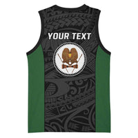 Personalised PNG Western Highlands Province Basketball Jersey Bird of Paradise Tattoo Flag Motif LT9 - Polynesian Pride