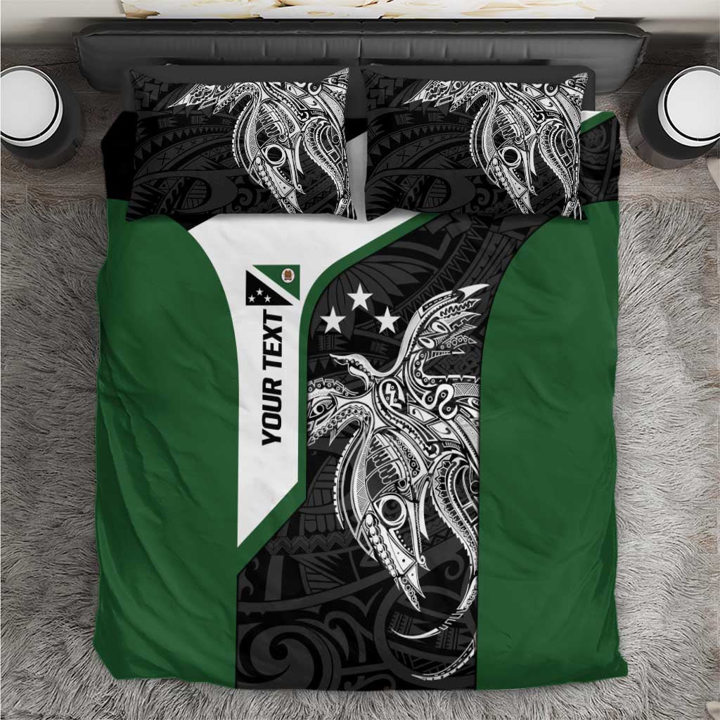 Personalised PNG Western Highlands Province Bedding Set Bird of Paradise Tattoo Flag Motif LT9 Green - Polynesian Pride
