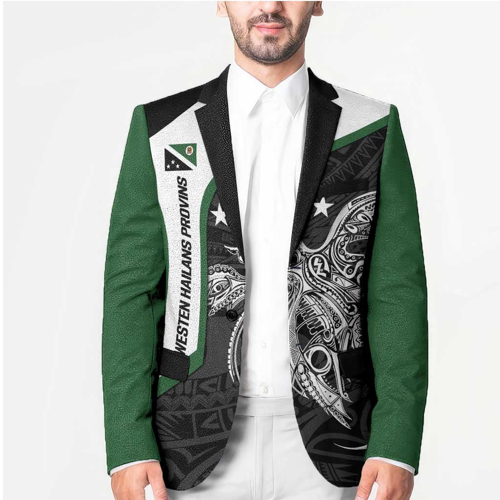 Personalised PNG Western Highlands Province Blazer Bird of Paradise Tattoo Flag Motif LT9 - Polynesian Pride