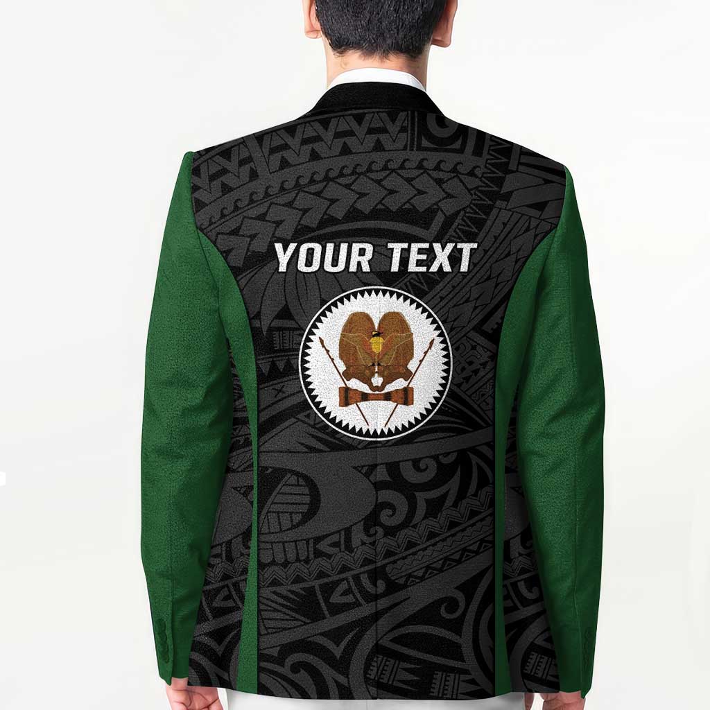 Personalised PNG Western Highlands Province Blazer Bird of Paradise Tattoo Flag Motif LT9 - Polynesian Pride