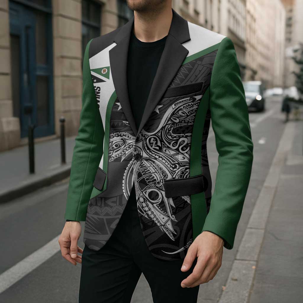 Personalised PNG Western Highlands Province Blazer Bird of Paradise Tattoo Flag Motif LT9 - Polynesian Pride