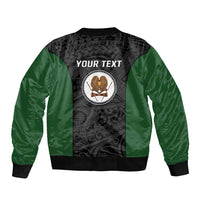 Personalised PNG Western Highlands Province Bomber Jacket Bird of Paradise Tattoo Flag Motif LT9 - Polynesian Pride