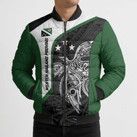 Personalised PNG Western Highlands Province Bomber Puffer Jacket Bird of Paradise Tattoo Flag Motif LT9 - Polynesian Pride