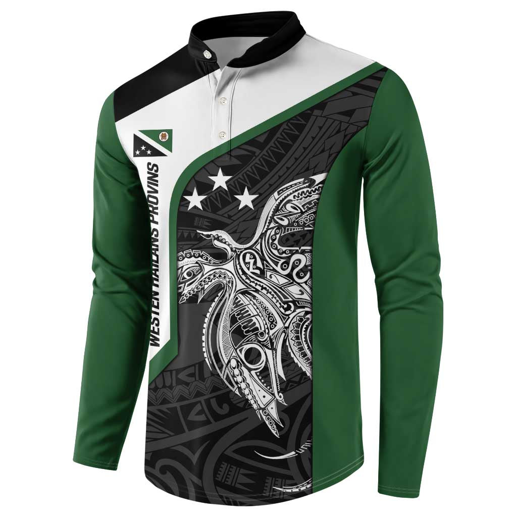 Personalised PNG Western Highlands Province Button Sweatshirt Bird of Paradise Tattoo Flag Motif LT9 - Polynesian Pride
